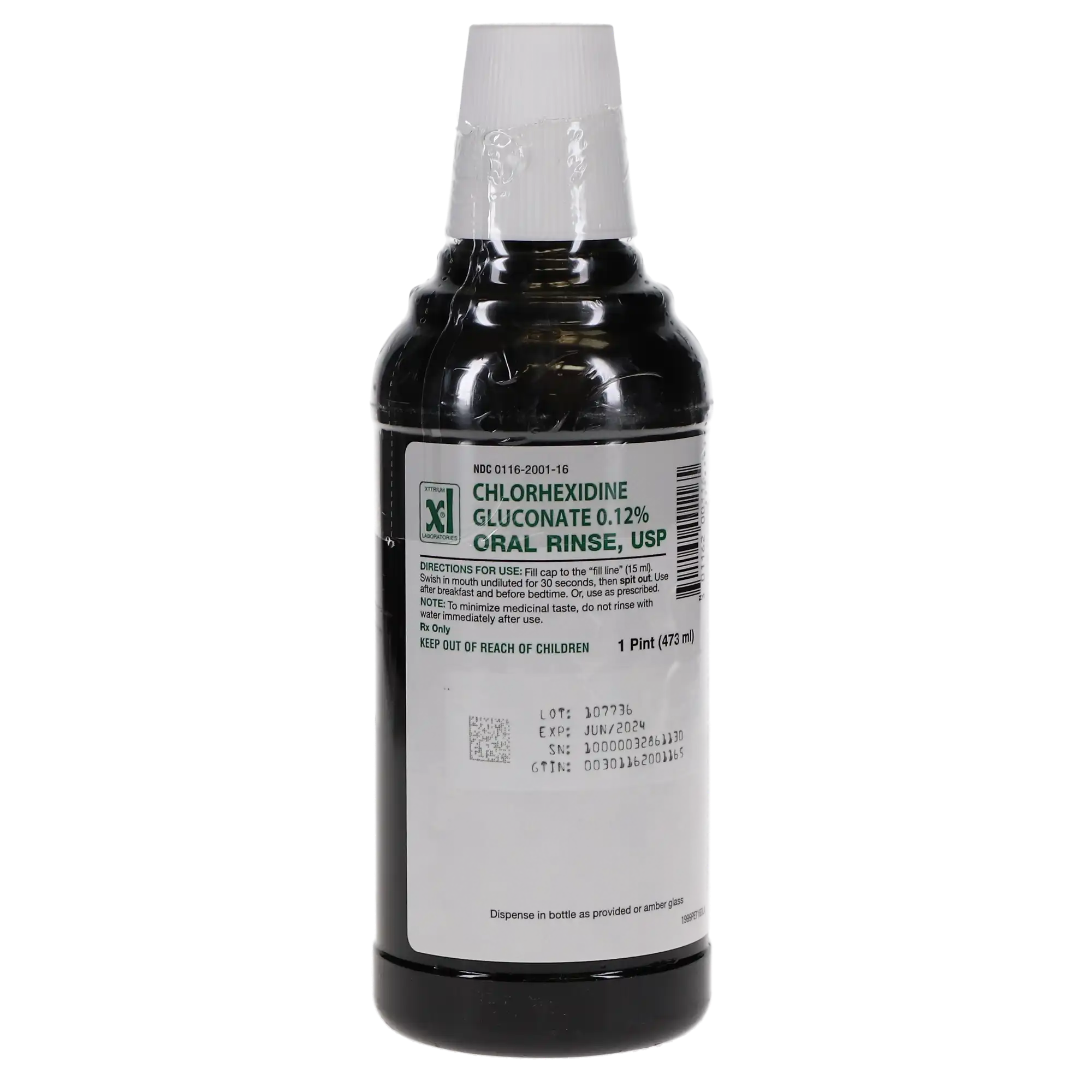0.12% Chlorhexidine Gluconate Oral Rinse, 16 oz. Bottle image